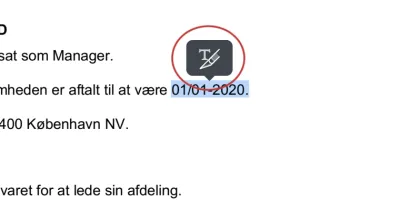 tekst markeret ad hoc
